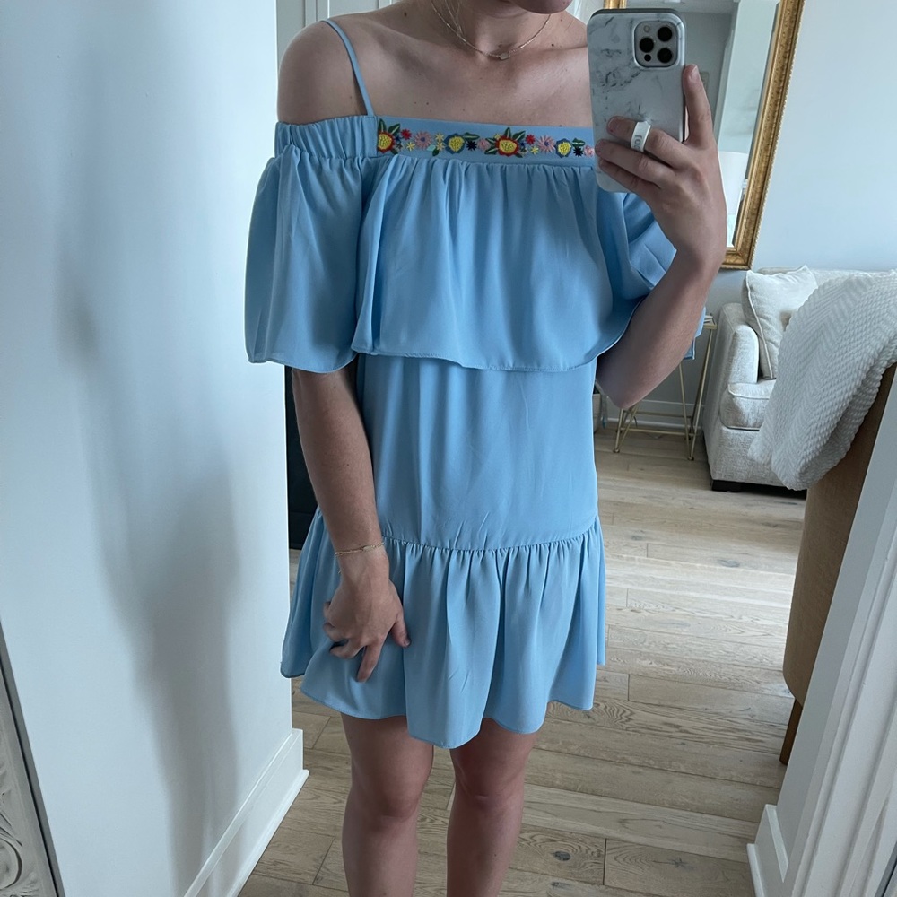 NWOT Light Blue Floral Dress